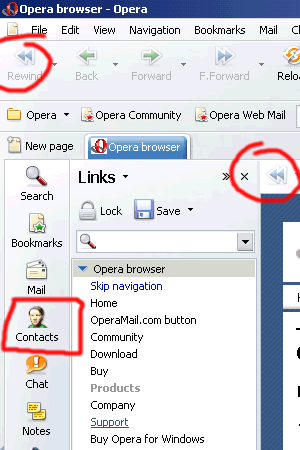 interface Opera 7.5